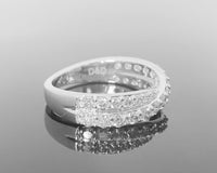 
              10K WHITE GOLD 1.10 CARAT WOMEN REAL DIAMOND ENGAGEMENT RING WEDDING RING BAND
            