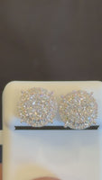 
              2.11 CARAT CERTIFIED LAB GROWN DIAMONDS 13 MM STERLING SILVER RHODIUM PLATED STUDS EARRINGS
            