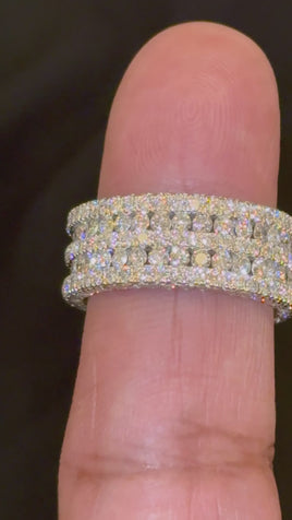 4.50 CARAT LAB GROWN DIAMONDS STERLING SILVER RING