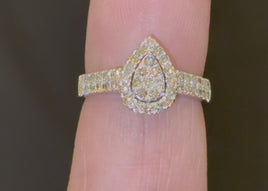 10K SOLID WHITE GOLD .75 CARAT REAL DIAMOND WOMEN BRIDAL WEDDING ENGAGEMENT RING