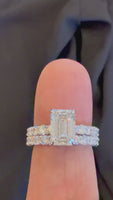 
              14K WHITE GOLD 5.17 CARAT CERTIFIED LAB GROWN DIAMONDS ENGAGEMENT RING WEDDING BAND BRIDAL SET
            