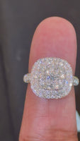 
              2 CARAT LAB GROWN DIAMONDS STERLING SILVER GOLD PLATED ENGAGEMENT WEDDING RING
            