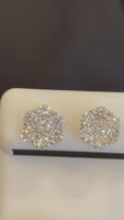 
              1.97 CARAT CERTIFIED LAB GROWN DIAMONDS 10 MM STERLING SILVER GOLD PLATED STUDS EARRINGS
            