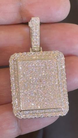 4.04 CARAT CERTIFIED LAB GROWN DIAMONDS STERLING SILVER 1.85 INCHES PENDANT