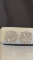 
              1.40 CARAT CERTIFIED LAB GROWN DIAMONDS 10 MM STERLING SILVER RHODIUM PLATED STUDS EARRINGS
            
