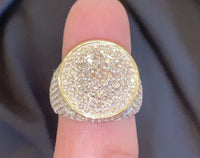 
              10K YELLOW GOLD 4.50 CARAT MENS REAL DIAMOND ENGAGEMENT WEDDING PINKY RING BAND
            