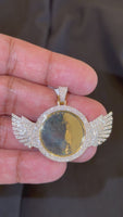 
              1.73 CARAT CERTIFIED LAB GROWN DIAMONDS STERLING SILVER GOLD PLATED 2 INCHES MEMORY PENDANT
            