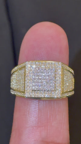10K SOLID YELLOW GOLD 1 CARAT REAL DIAMOND ENGAGEMENT RING WEDDING PINKY BAND