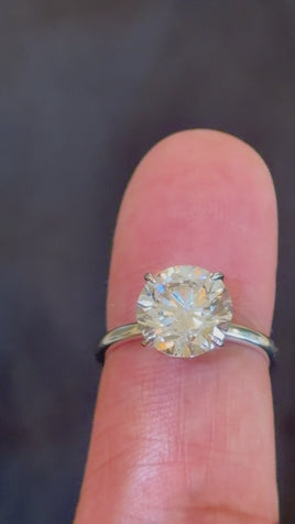 10K WHITE GOLD 3.75 CARAT CERTIFIED LAB GROWN DIAMONDS RING