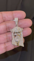 
              4.20 CARAT CERTIFIED LAB GROWN DIAMONDS STERLING SILVER 2.25 INCHES JESUS CROSS PENDANT
            