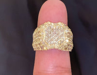 
              10K SOLID YELLOW GOLD 3.50 CARAT REAL DIAMOND ENGAGEMENT RING WEDDING PINKY BAND
            