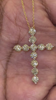 
              14K YELLOW GOLD 2.13 CARAT CERTIFIED LAB GROWN DIAMOND PENDANT CROSS WITH 18 INCH GOLD CHAIN
            