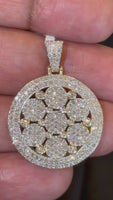 
              1.92 CARAT CERTIFIED LAB GROWN DIAMONDS STERLING SILVER GOLD PLATED 1.40 INCHES PENDANT
            
