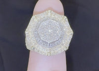 
              10K SOLID YELLOW GOLD 6.50 CARAT REAL DIAMOND ENGAGEMENT RING WEDDING PINKY BAND
            