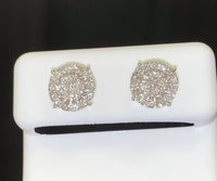 
              10K YELLOW GOLD .75 CARAT 9 MM 100% GENUINE DIAMONDS MENS/WOMENS EARRING STUDS
            
