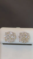 
              1.39 CARAT CERTIFED LAB GROWN DIAMONDS STERLING SILVER 10 MM STUDS EARRINGS
            