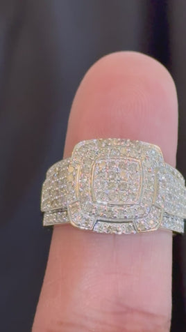 10K SOLID YELLOW GOLD 1.75 CARAT REAL DIAMOND ENGAGEMENT RING WEDDING PINKY BAND