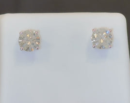 10K WHITE GOLD 1.43 CARAT 7 MM CERTIFIED LAB GROWN DIAMONDS STUDS EARRINGS