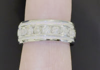 
              10K WHITE GOLD 1.60 CARAT NATURAL DIAMOND WEDDING BAND ENGAGEMENT RING
            