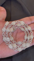 
              10.31 CARAT CERTIFIED LAB GROWN DIAMONDS STERLING SILVER 22 INCHES 38.87 GRAMS 10 MM CHAIN NECKLACE
            