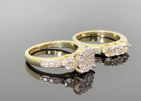
              10K YELLOW GOLD 1.75 CT WOMEN REAL DIAMOND ENGAGEMENT RING WEDDING BAND RING SET
            