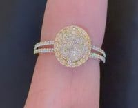 
              10K YELLOW GOLD 1 CARAT REAL DIAMOND ENGAGEMENT RING WEDDING RING BRIDAL
            