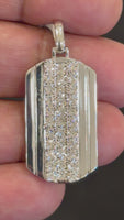 
              .35 CARAT CERTIFIED LAB GROWN DIAMONDS STERLING SILVER RHODIUM PLATED 1.50 INCHES PENDANT
            