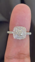 
              10K WHITE GOLD 1.25 CARAT NATURAL DIAMOND CENTER .50 CARAT ENGAGEMENT RING WEDDING RING BRIDAL
            