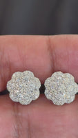 
              1.98 CARAT CERTIFIED LAB GROWN DIAMONDS 13 MM STERLING SILVER RHODIUM PLATED STUDS EARRINGS
            