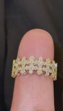 10K YELLOW GOLD .50 CARAT NATURAL DIAMOND ENGAGEMENT RING WEDDING PINKY BAND