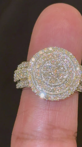 2.50 CARAT LAB GROWN DIAMONDS STERLING SILVER RING