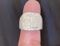 
              1.50 CARAT GENUINE DIAMONDS MENS STERLING SILVER ENGAGEMENT DIAMOND RING PINKY
            