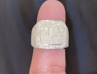 
              1.75 CARAT GENUINE DIAMONDS MENS STERLING SILVER ENGAGEMENT DIAMOND RING PINKY
            