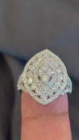 
              2.63 CARAT CERTIFIED LAB GROWN DIAMONDS STERLING SILVER RHODIUM PLATED ENGAGEMENT WEDDING RING
            