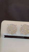 
              .50 CARAT NATURAL DIAMONDS STERLING SILVER 10 MM EARRINGS STUDS
            