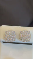 
              .70 CARAT CERTIFED LAB GROWN DIAMONDS STERLING SILVER 10 MM STUDS EARRINGS
            