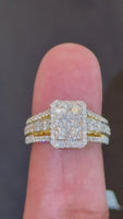 
              1.75 CARAT LAB GROWN DIAMONDS STERLING SILVER GOLD PLATED ENGAGEMENT WEDDING RING
            