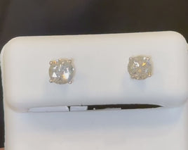 14K WHITE GOLD 1.06 CARAT CERTIFIED LAB GROWN DIAMONDS 5 MM STUDS EARRINGS