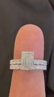 
              14K WHITE GOLD 4.62 CARAT CERTIFIED LAB GROWN DIAMONDS ENGAGEMENT RING WEDDING BAND BRIDAL SET
            