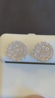 
              2.19 CARAT CERTIFIED LAB GROWN DIAMONDS 10 MM STERLING SILVER RHODIUM PLATED STUDS EARRINGS
            