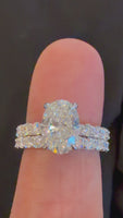 
              14K WHITE GOLD 4.61 CARAT CERTIFIED LAB GROWN DIAMONDS ENGAGEMENT RING WEDDING BAND BRIDAL SET
            