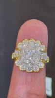 
              2 CARAT LAB GROWN DIAMONDS STERLING SILVER GOLD PLATED ENGAGEMENT WEDDING RING
            