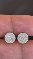 
              .53 CARAT CERTIFIED LAB GROWN DIAMONDS 9 MM STERLING SILVER RHODIUM PLATED STUDS EARRINGS
            