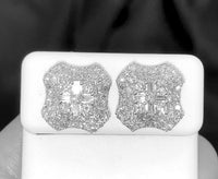 
              10K WHITE GOLD 1.75 CARAT 12 MM 100% GENUINE DIAMONDS MENS/WOMENS EARRING STUDS
            