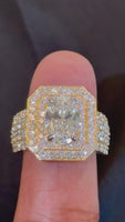 
              10K YELLOW GOLD 8.33 TCW 3.50 CARAT CENTER OVAL CERTIFIED LAB GROWN DIAMONDS RING
            