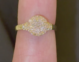 10K YELLOW GOLD .60 CARAT WOMEN REAL DIAMOND ENGAGEMENT RING WEDDING RING BRIDAL
