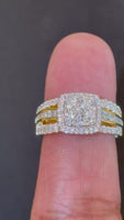 
              1.75 CARAT LAB GROWN DIAMONDS STERLING SILVER GOLD PLATED ENGAGEMENT WEDDING RING
            