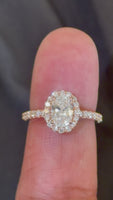 
              14K ROSE GOLD 1.50 CARAT OVAL LAB GROWN DIAMONDS ENGAGEMENT WEDDING RING
            