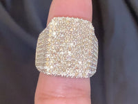 
              10K YELLOW GOLD 6 CARAT MENS REAL DIAMOND ENGAGEMENT WEDDING PINKY RING BAND
            