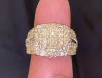 
              10K SOLID YELLOW GOLD 2.50 CARAT REAL DIAMOND ENGAGEMENT RING WEDDING PINKY BAND
            